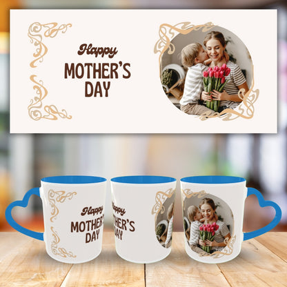 Customized Coffee Mugs For mother in Blue ( Special for Mother )