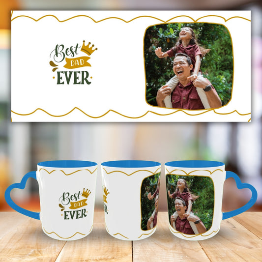 Customized Coffee Mugs For Dad in Blue ( Your Super Hero )