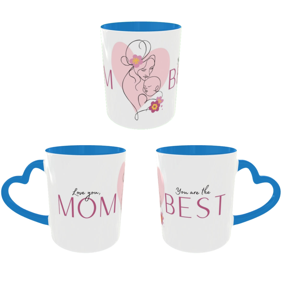 Customized Coffee Mugs For mother in Blue ( Special for Mother )