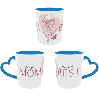 Customized Coffee Mugs For mother in Blue ( Special for Mother )