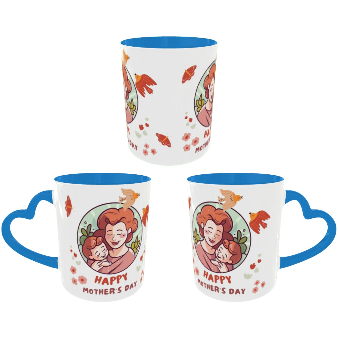 Customized Coffee Mugs For mother in Blue ( Special for Mother )