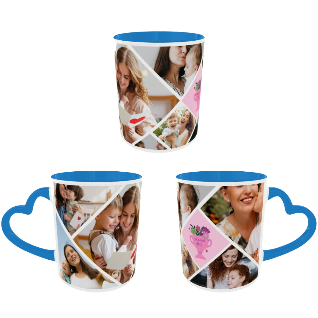 Customized Coffee Mugs For mother in Blue ( Special for Mother )