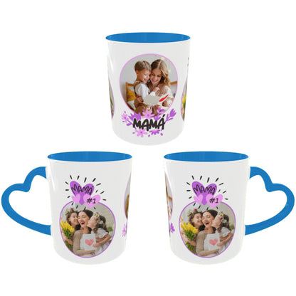 Customized Coffee Mugs For mother in Blue ( Special for Mother )