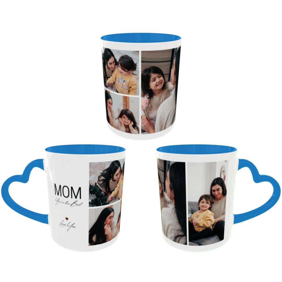 Customized Coffee Mugs For mother in Blue ( Special for Mother )