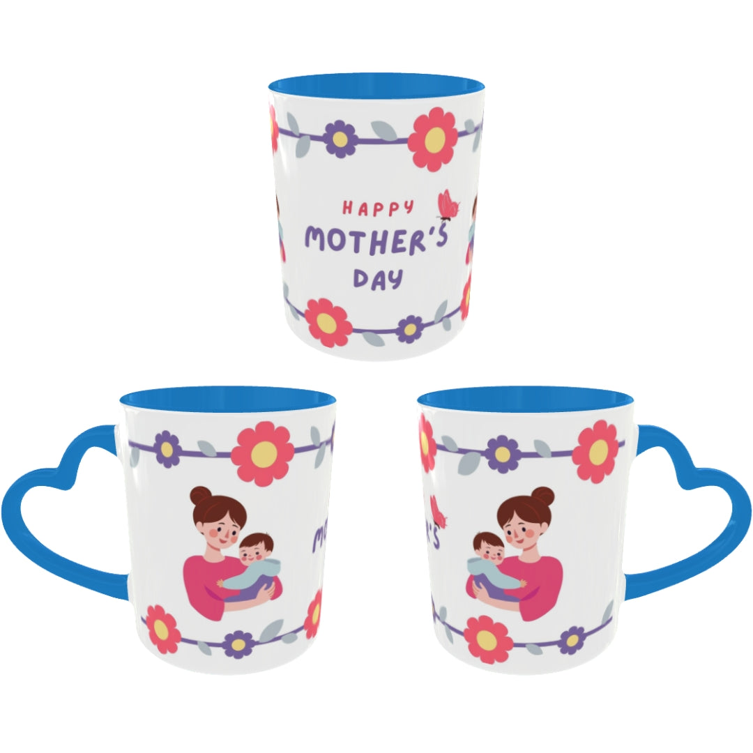 Customized Coffee Mugs For mother in Blue ( Special for Mother )
