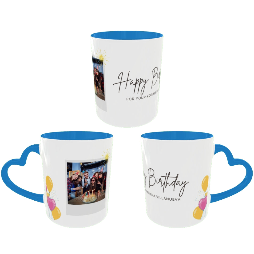 Customized Coffee Mugs For Birthday in Blue