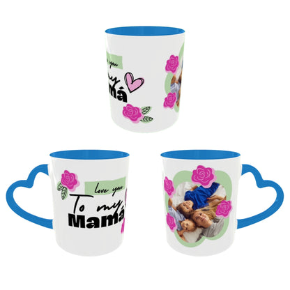 Customized Coffee Mugs For mother in Blue ( Special for Mother )