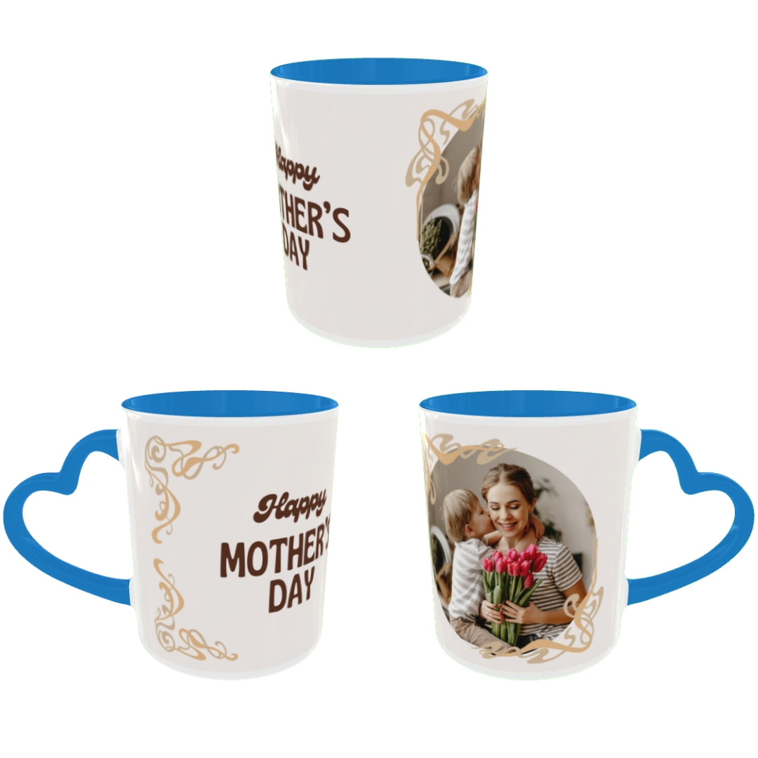 Customized Coffee Mugs For mother in Blue ( Special for Mother )