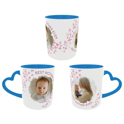 Customized Coffee Mugs For mother in Blue ( Special for Mother )