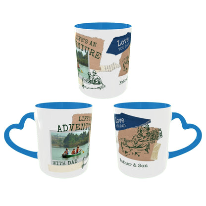 Customized Coffee Mugs For Dad in Blue ( Your Super Hero )