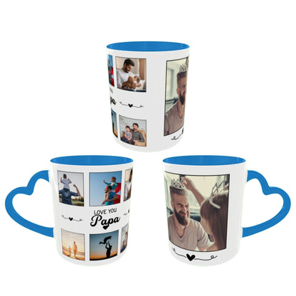 Customized Coffee Mugs For Dad in Blue ( Your Super Hero )