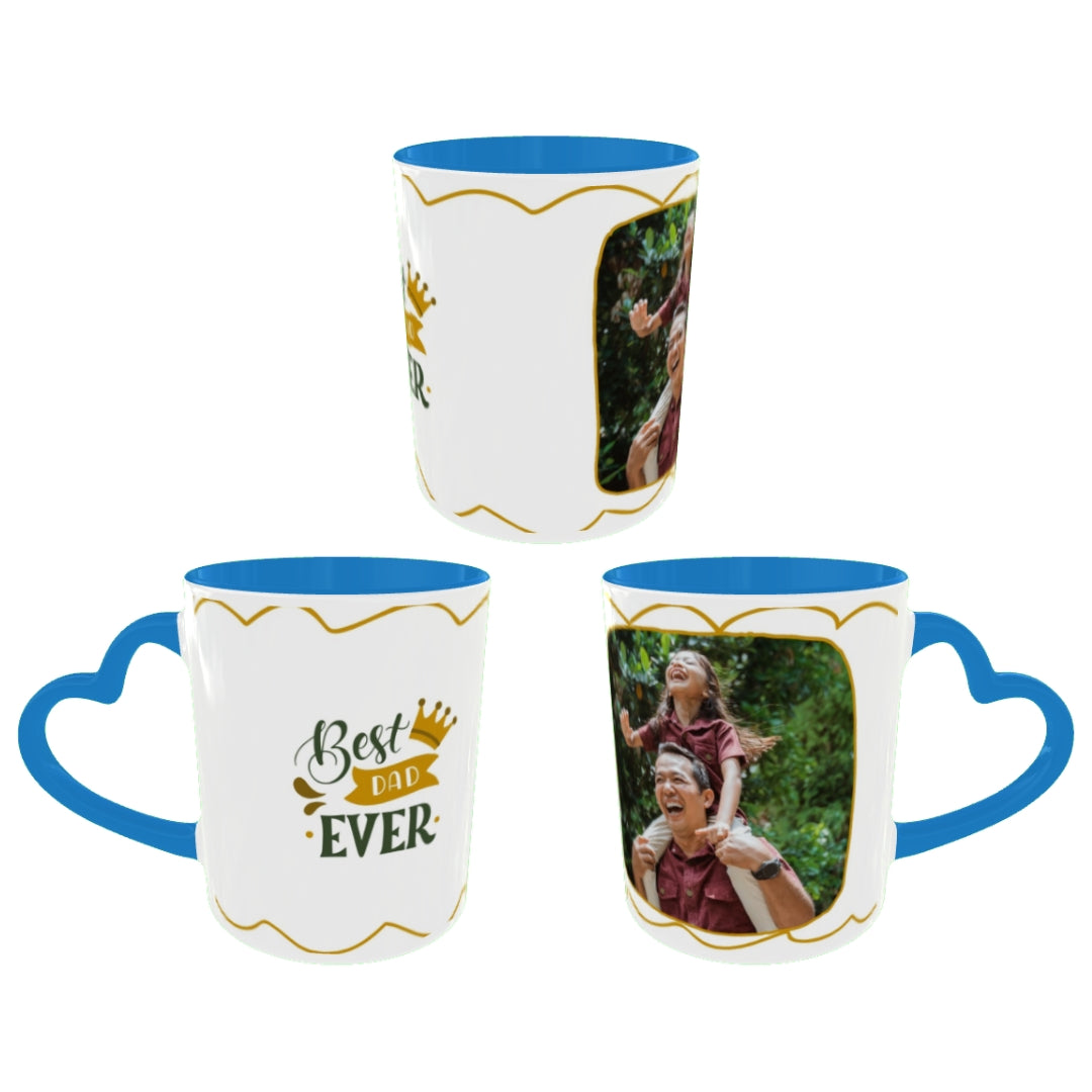 Customized Coffee Mugs For Dad in Blue ( Your Super Hero )