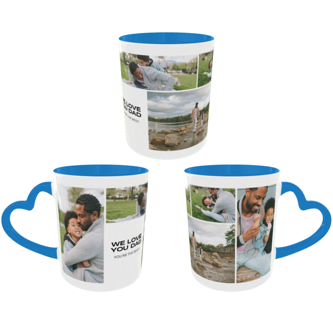 Customized Coffee Mugs For Dad in Blue ( Your Super Hero )