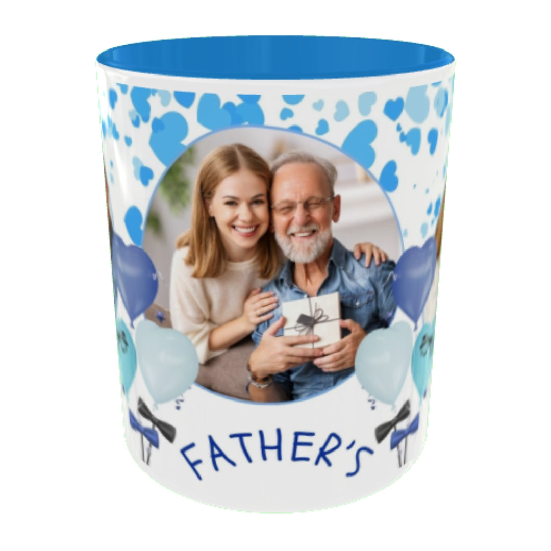 Customized Coffee Mugs For Dad in Blue ( Your Super Hero )