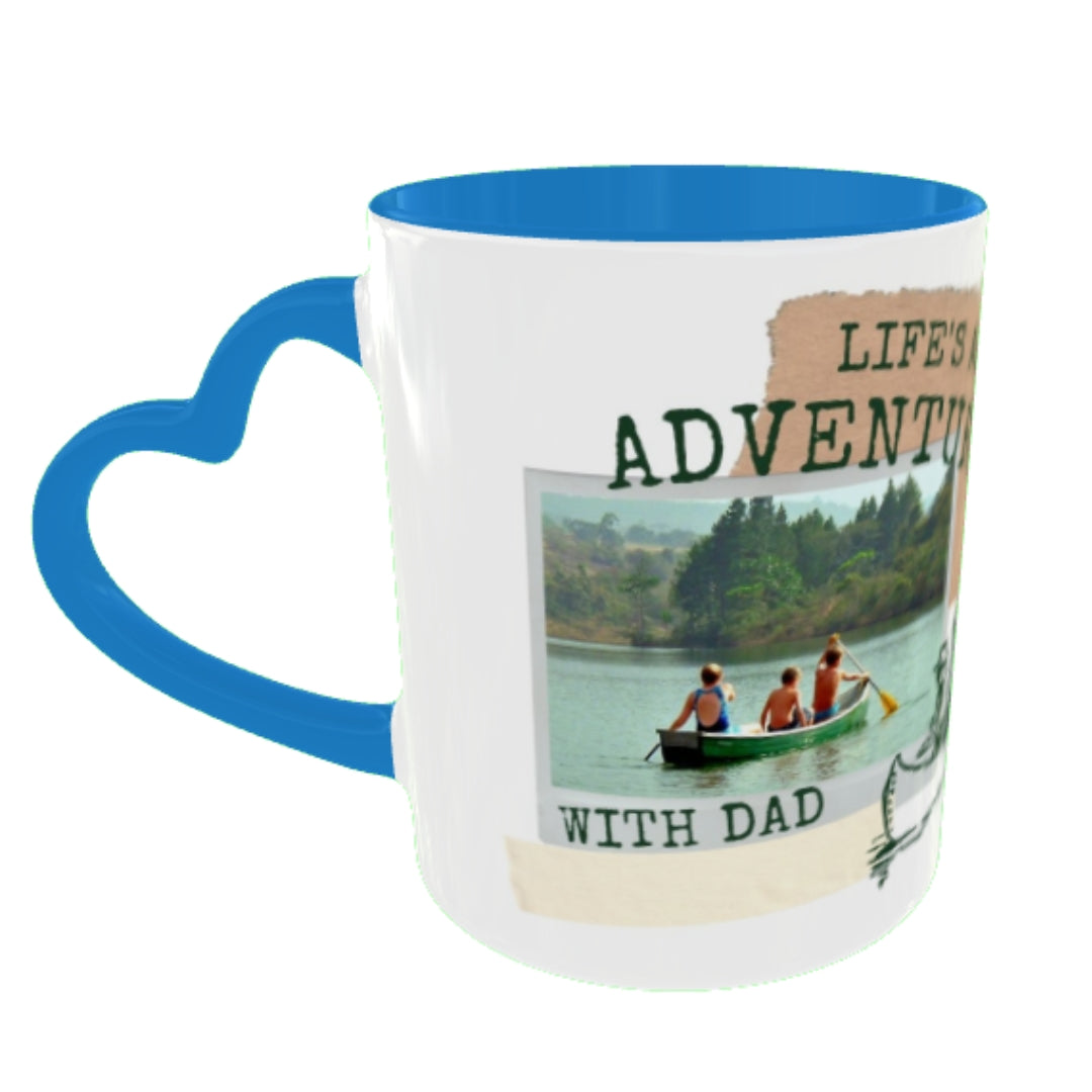 Customized Coffee Mugs For Dad in Blue ( Your Super Hero )