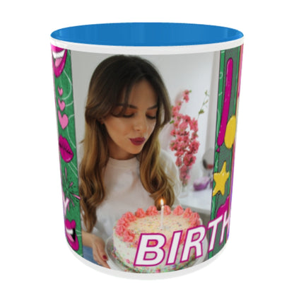 Customized Coffee Mugs For Birthday in Blue