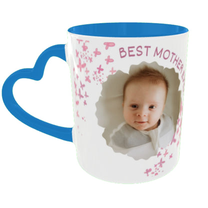 Customized Coffee Mugs For mother in Blue ( Special for Mother )