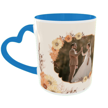 Customized Coffee Mugs For Couple in Blue ( anniversary )
