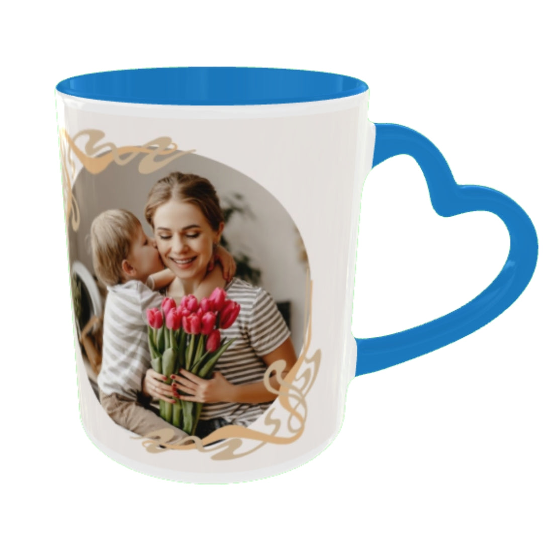 Customized Coffee Mugs For mother in Blue ( Special for Mother )