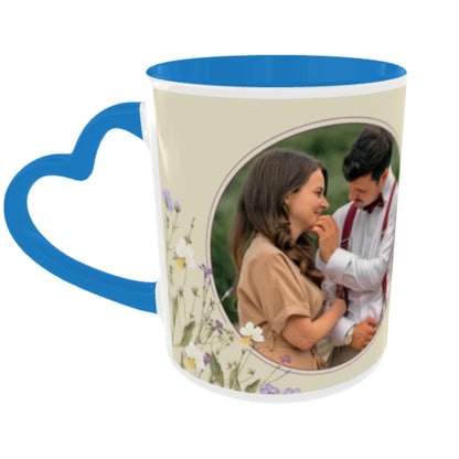 Customized Coffee Mugs For Couple in Blue ( anniversary )
