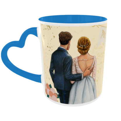 Customized Coffee Mugs For Couple in Blue ( anniversary )