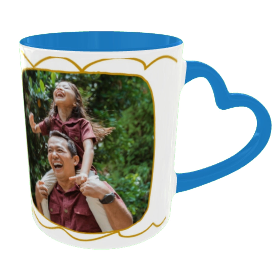Customized Coffee Mugs For Dad in Blue ( Your Super Hero )