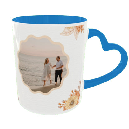 Customized Coffee Mugs For Couple in Blue ( anniversary )