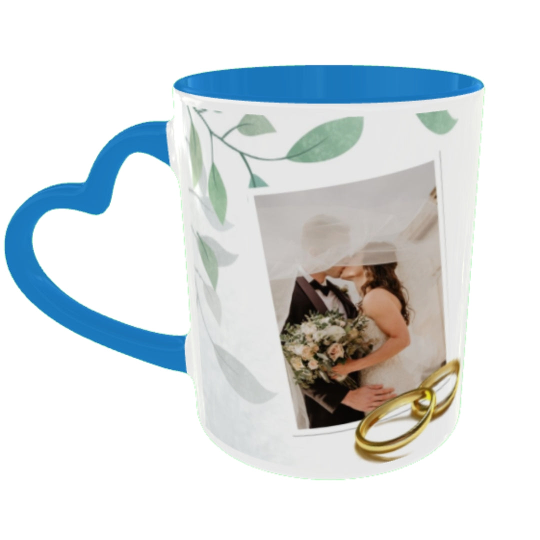 Customized Coffee Mugs For Couple in Blue ( anniversary )