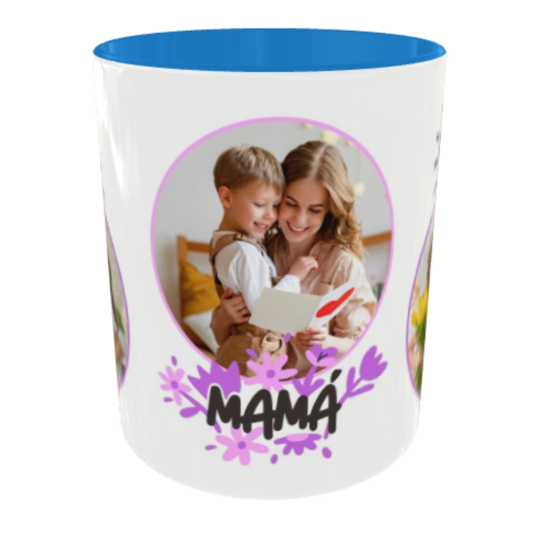 Customized Coffee Mugs For mother in Blue ( Special for Mother )
