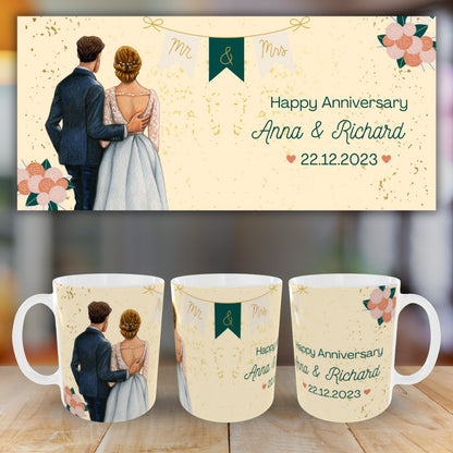 Customized Coffee Mugs For Couple ( anniversary )