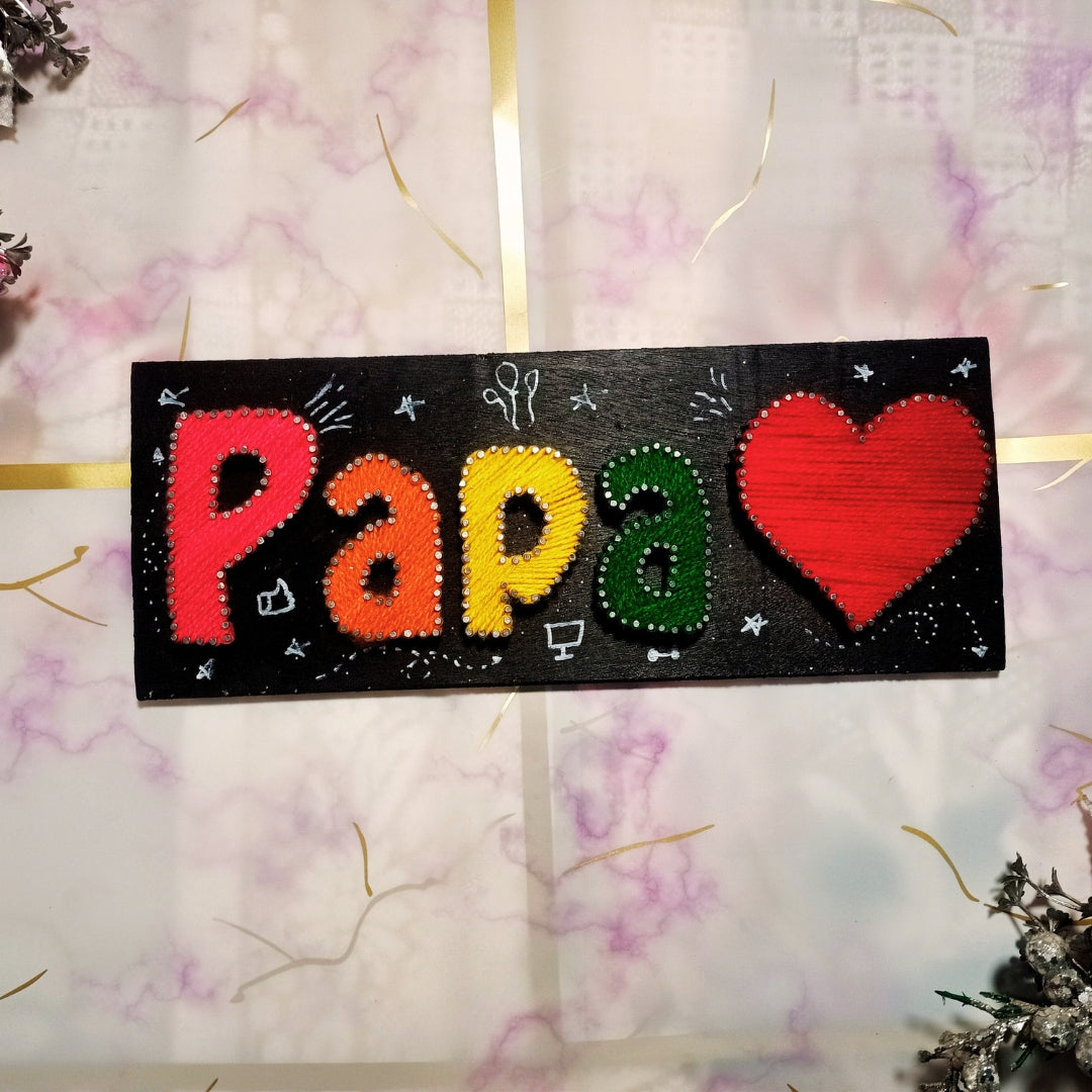 Creative String Art Gift Jai Guru Ji Name Plate