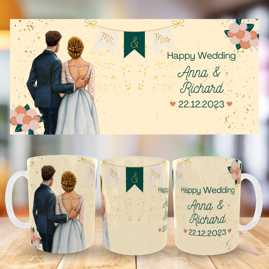 Customized Coffee Mugs ( Wedding Gift For Couple )
