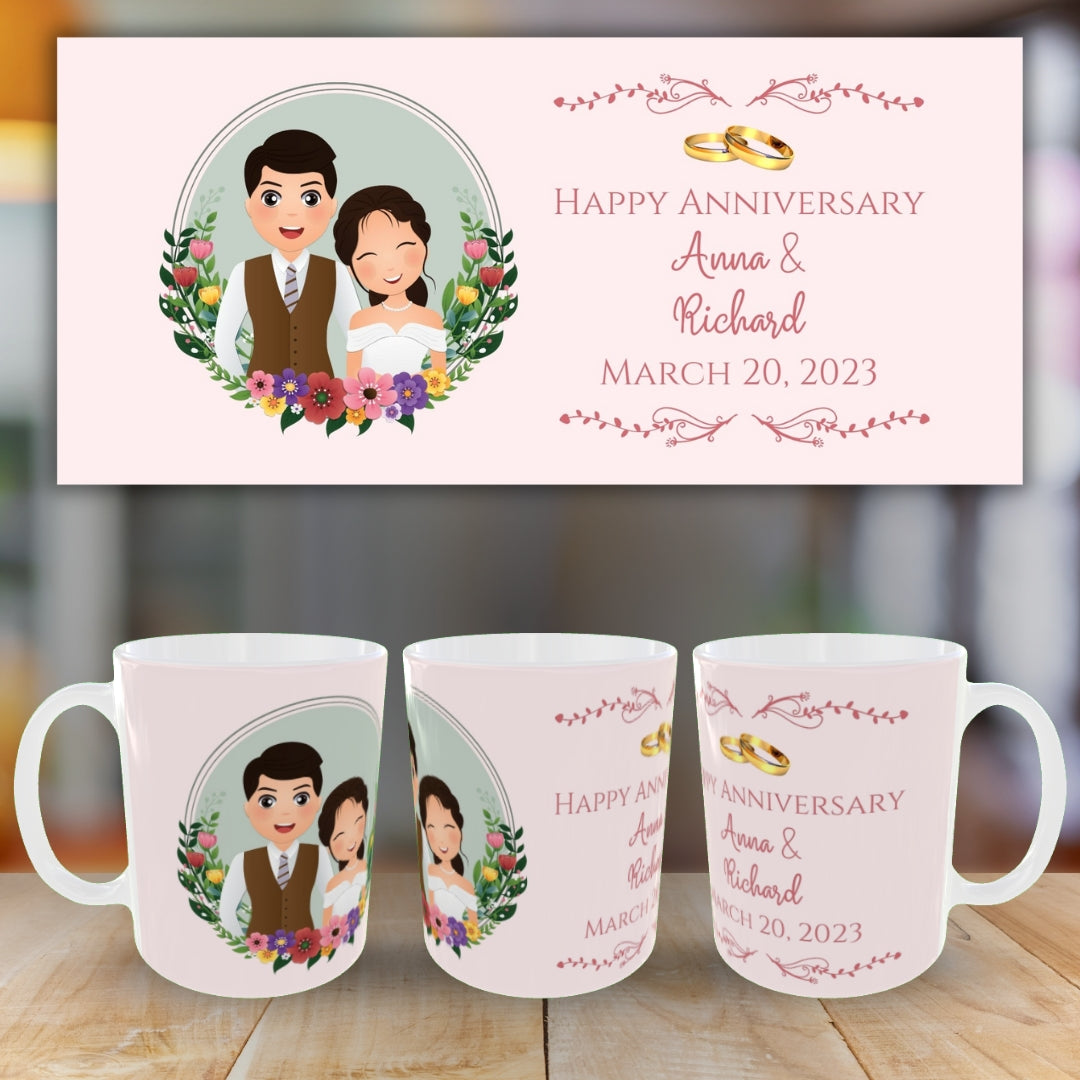 Customized Coffee Mugs For Couple ( anniversary )