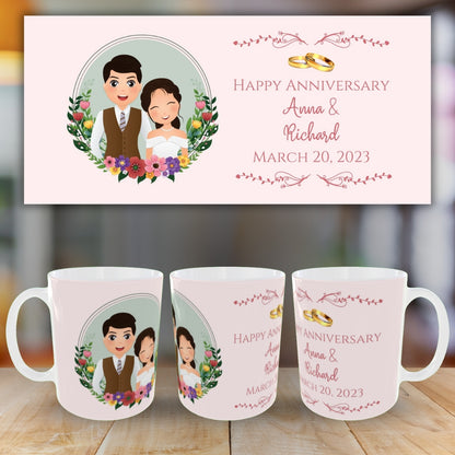 Customized Coffee Mugs For Couple ( anniversary )