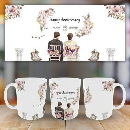 Customized Coffee Mugs For Couple ( anniversary )