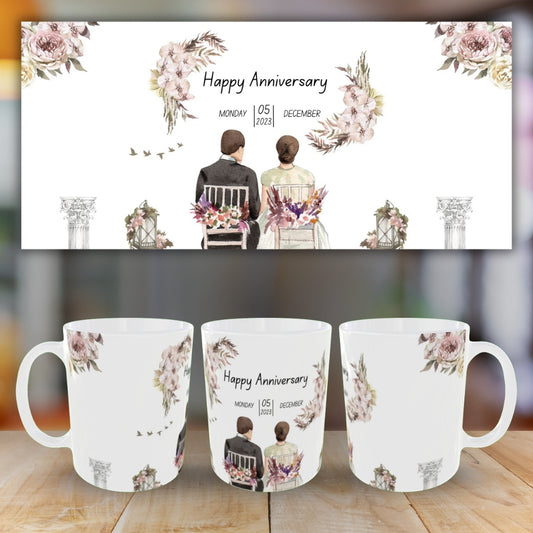 Customized Coffee Mugs For Couple ( anniversary )