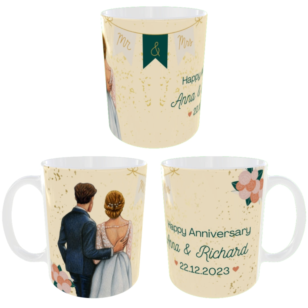Customized Coffee Mugs For Couple ( anniversary )
