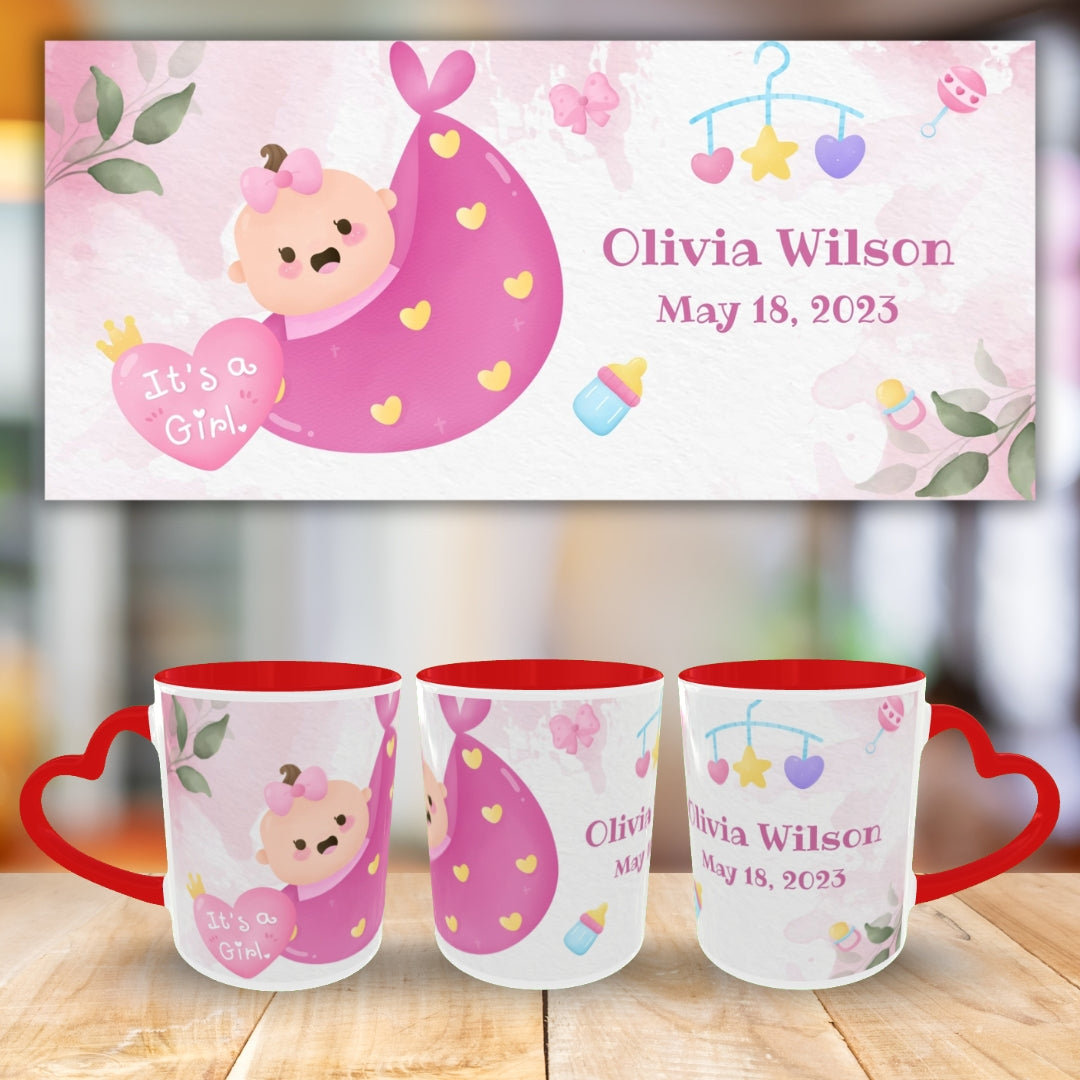Customized Coffee Mugs For Little Baby in Red