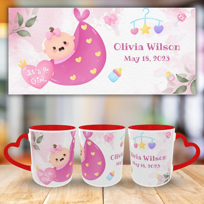 Customized Coffee Mugs For Little Baby in Red