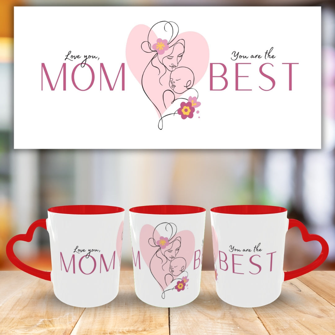 Customized Coffee Mugs For mother in Red ( Special for Mother )