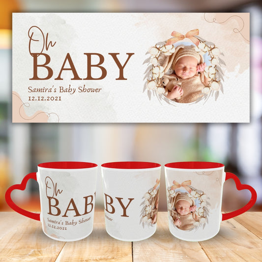 Customized Coffee Mugs For Little Baby in Orange