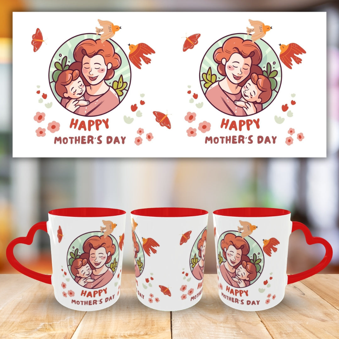 Customized Coffee Mugs For mother in Red ( Special for Mother )