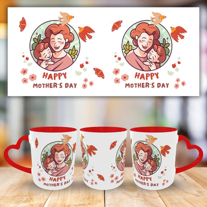 Customized Coffee Mugs For mother in Red ( Special for Mother )