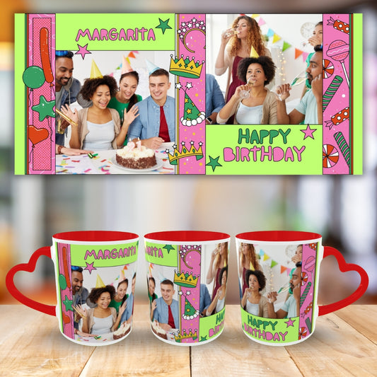 Customized Coffee Mugs For Birthday in Red