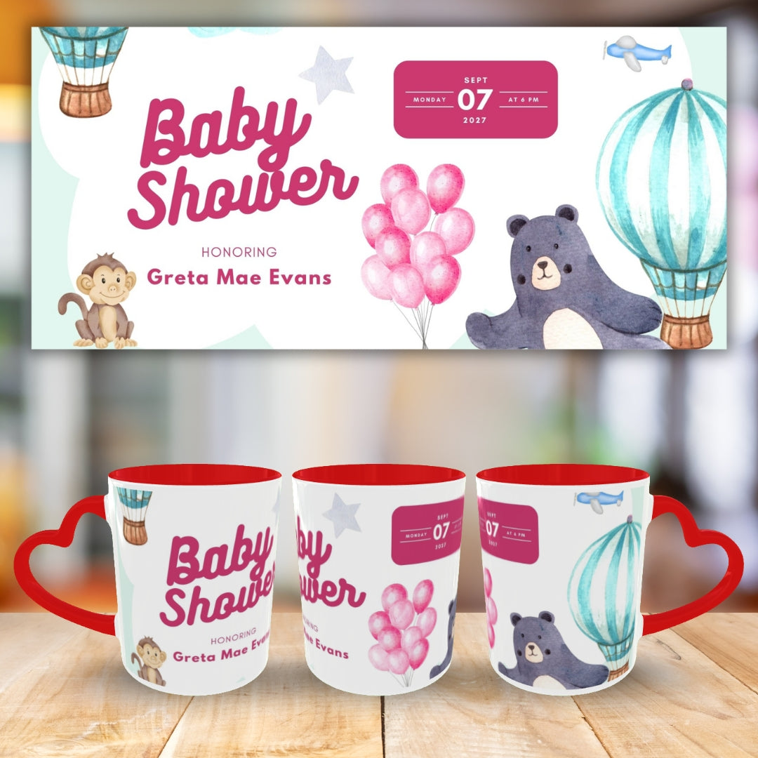 Customized Coffee Mugs For Little Baby in Red