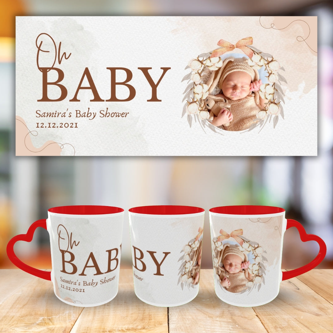 Customized Coffee Mugs For Little Baby in Red