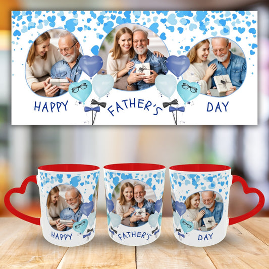 Customized Coffee Mugs For Dad in Red ( Your Super Hero )
