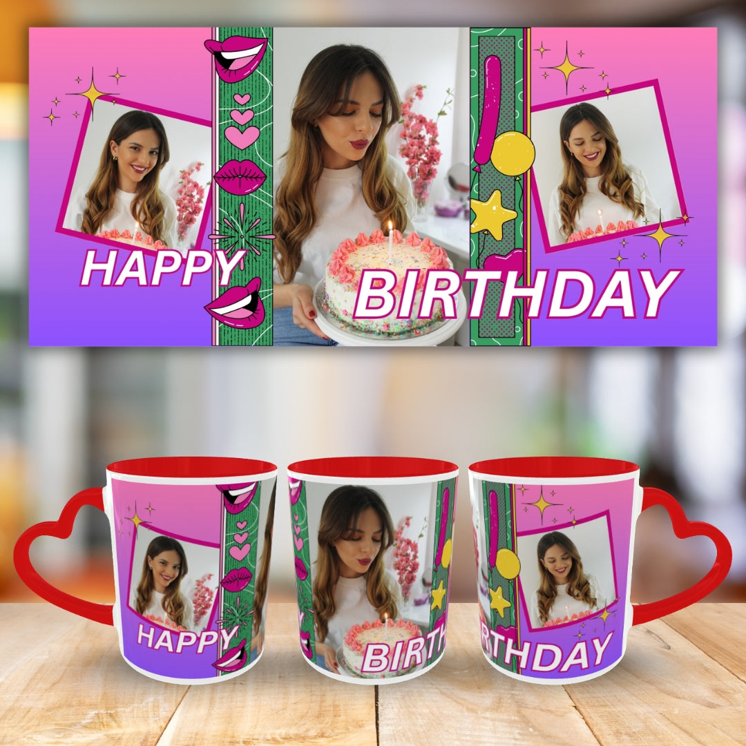 Customized Coffee Mugs For Birthday in Red