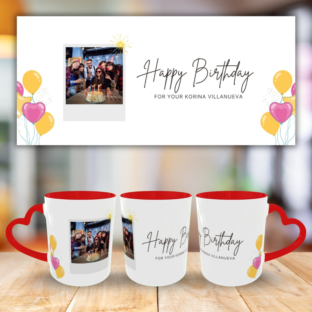 Customized Coffee Mugs For Birthday in Red