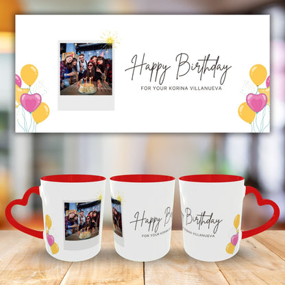 Customized Coffee Mugs For Birthday in Red